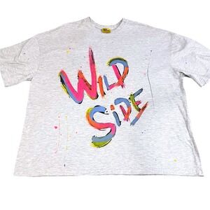 Pop Punk Neoity Wild Side Bold Graphic OneSize T-Shirt HeatherGray Streetwear